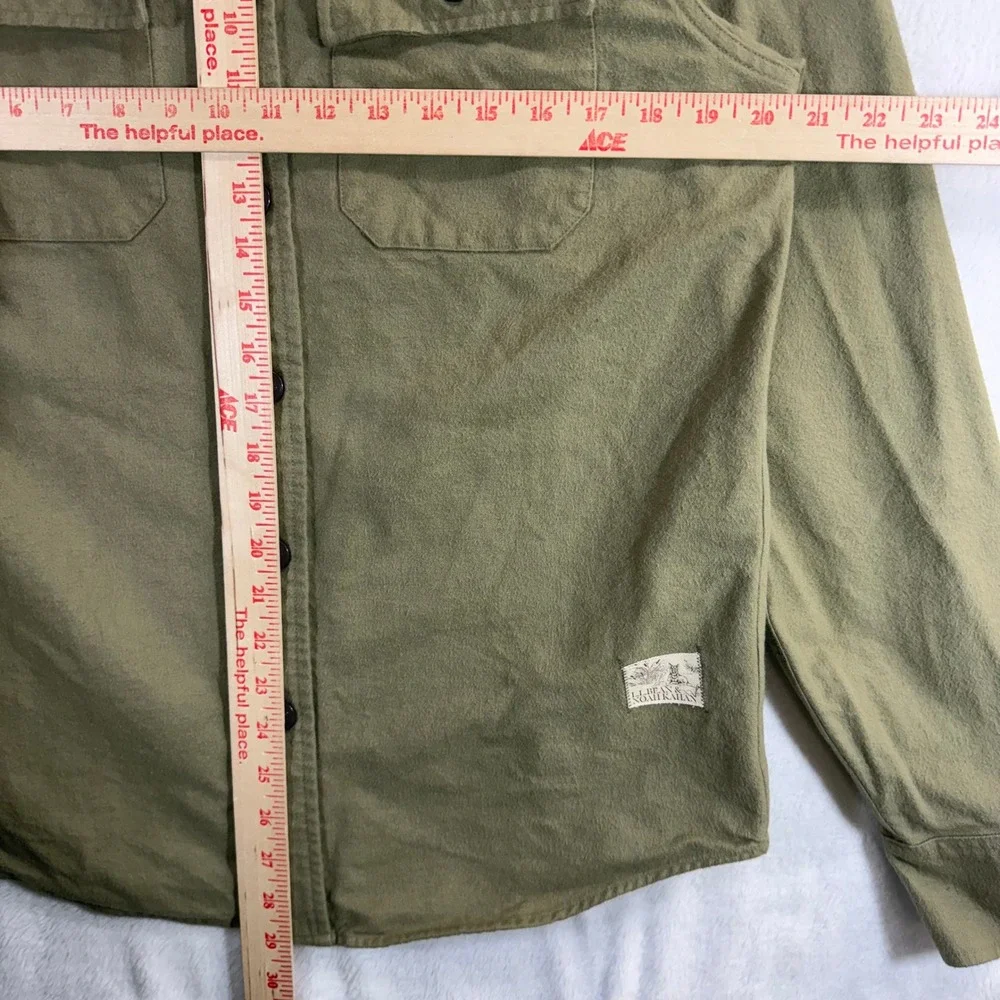 LL Bean x Noah Kahan M Olive Chamois Cloth Shirt Collab Rustic Camp Hiking Indie - Picture 7 of 8